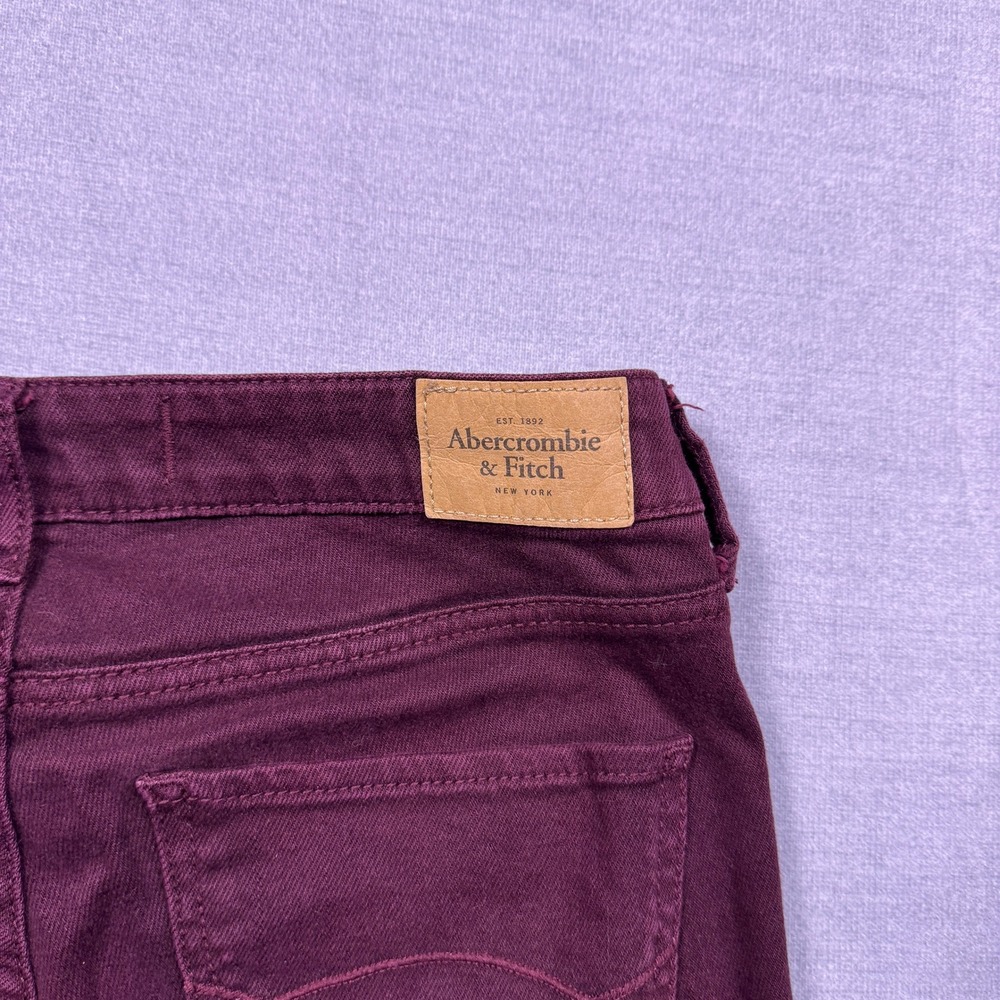 Abercrombie Fitch Purple‎ Maroon Skinny Jeans Women's Size 6R Waist 28 Length 29 - Picture 3 of 11